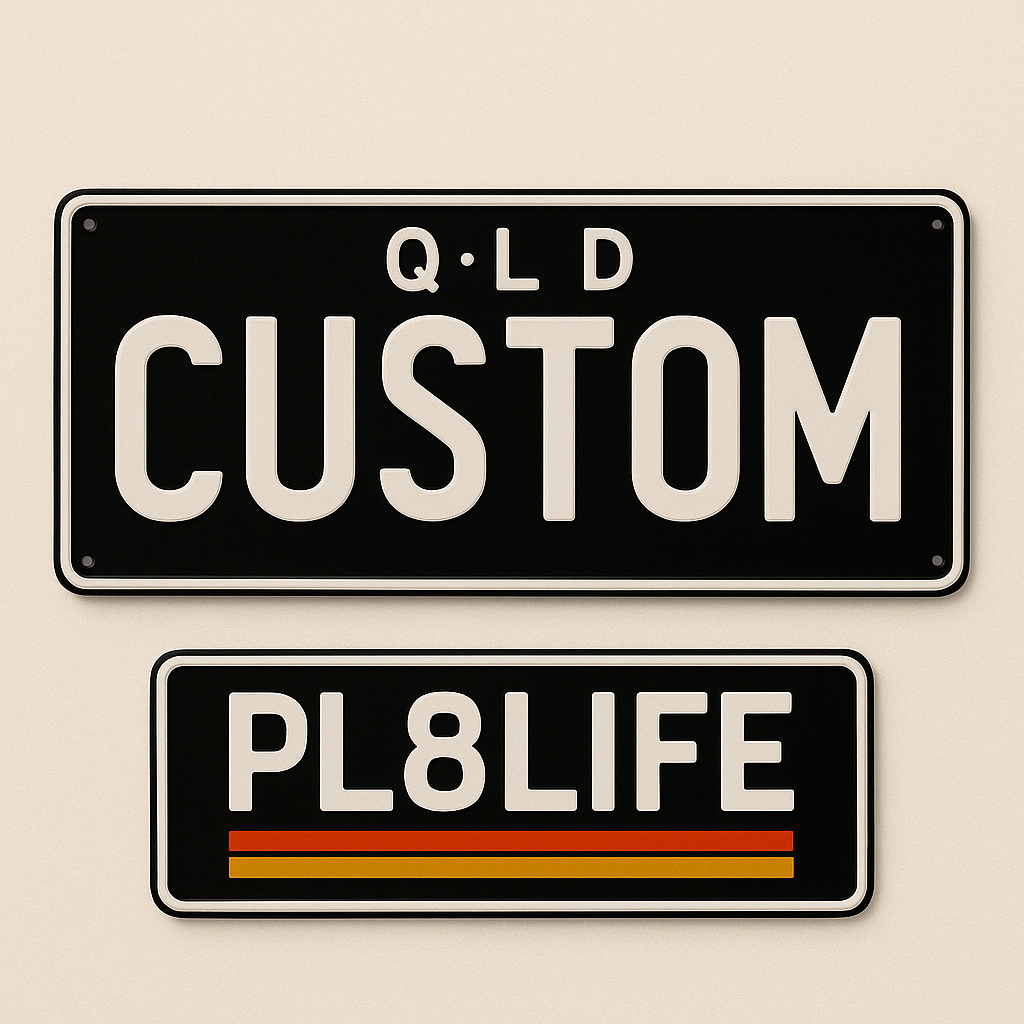 Custom QLD Number Plate + Merch Package